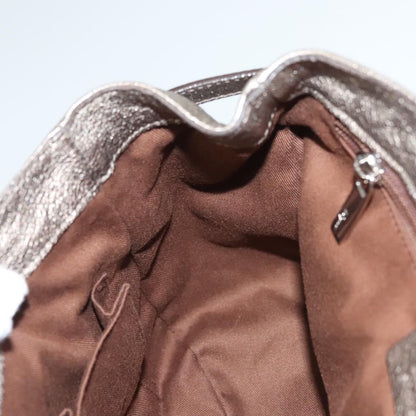 Salvatore Ferragamo Gancini Shoulder Bag Leather, GOLD, LEATHER, Shoulder bag