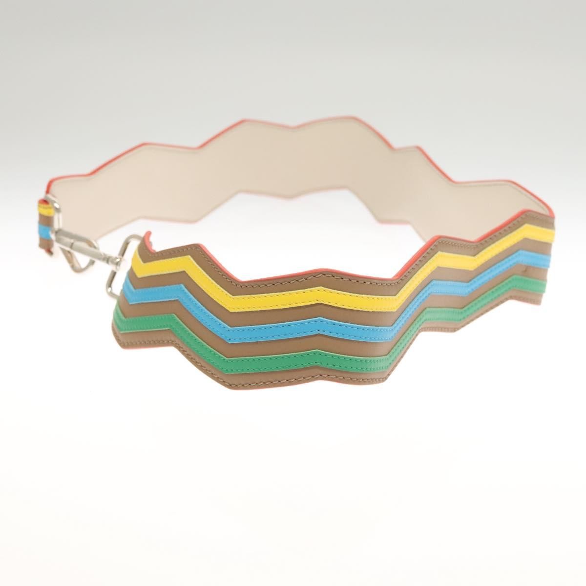 Fendi Zig Zag Shoulder Strap Leather, MULTICOLOUR, LEATHER, Straps