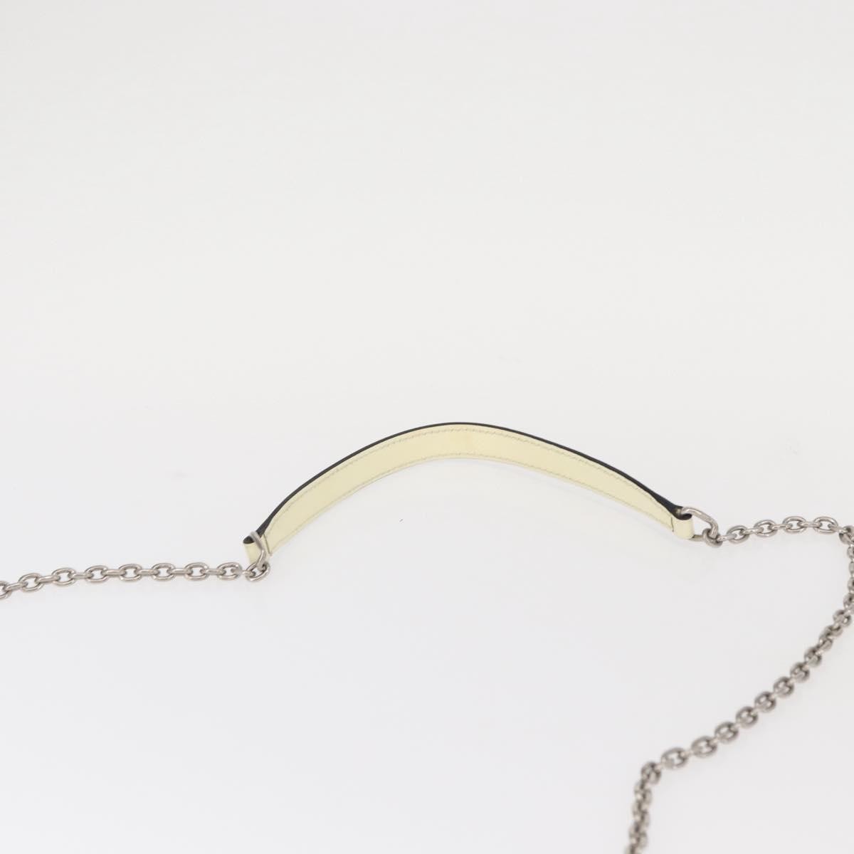 Prada Chain Crossbody Bag Vernice Saffiano Leather, WHITE, LEATHER, Shoulder bag