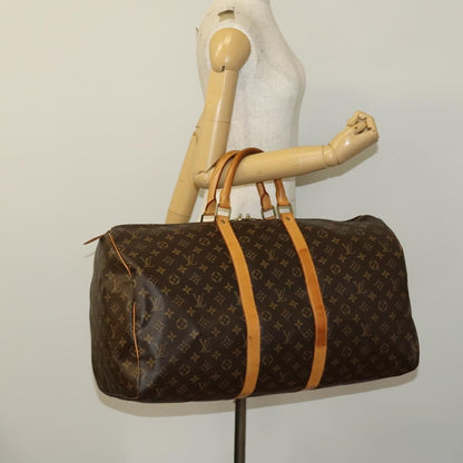Louis Vuitton Keepall Bag Monogram Canvas, BROWN, CANVAS, Travel bag