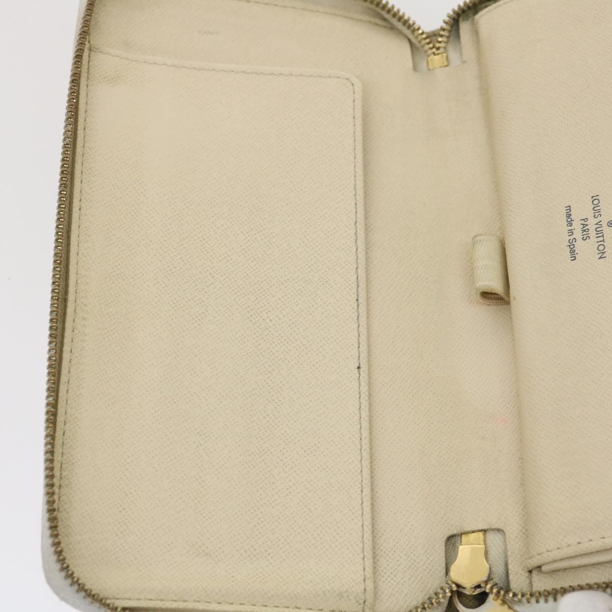 Louis Vuitton Zippy Organizer Damier, WHITE, CANVAS, Wallets