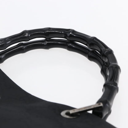 Gucci Vintage Bamboo Handle Tote GG Nylon, BLACK, NYLON, Tote bag
