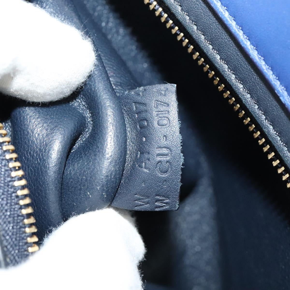 Celine Trapeze Bag Leather with Suede, NAVY, LEATHER, Handbag