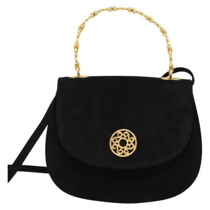 Celine Handbag Suede, BLACK, SUEDE, Handbag