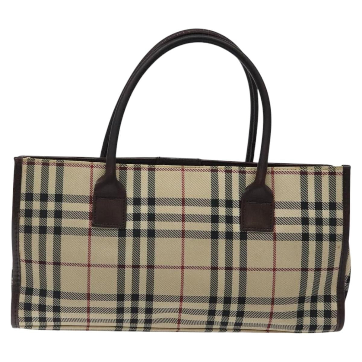 Burberry Nova Check Handbag Nova Check Canvas and leather, BEIGE, NYLON, Handbag