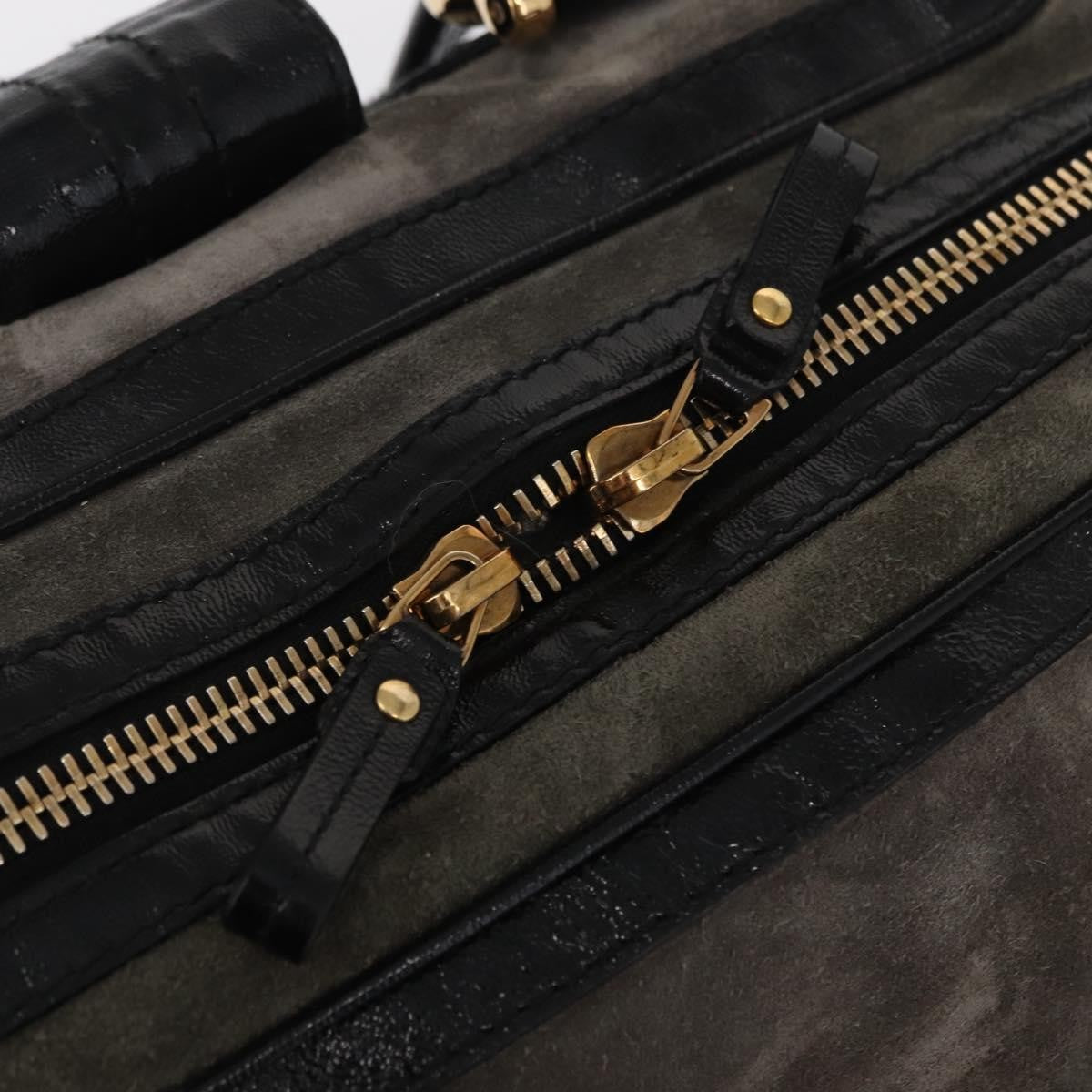 Gucci Aviatrix Satchel Suede, BLACK, SUEDE, Handbag