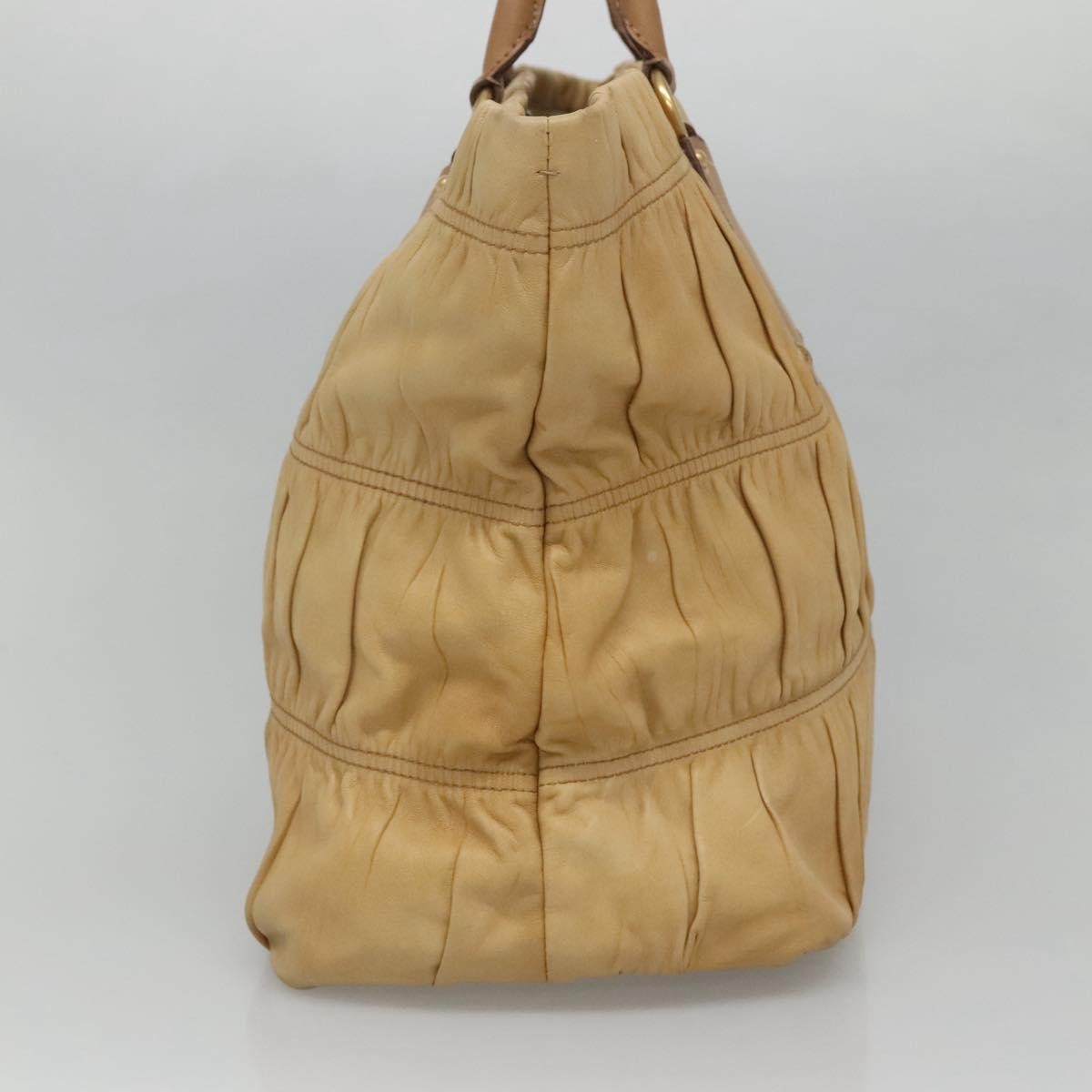 Prada Gaufre Tote Nappa Leather, BEIGE, LEATHER, Tote bag