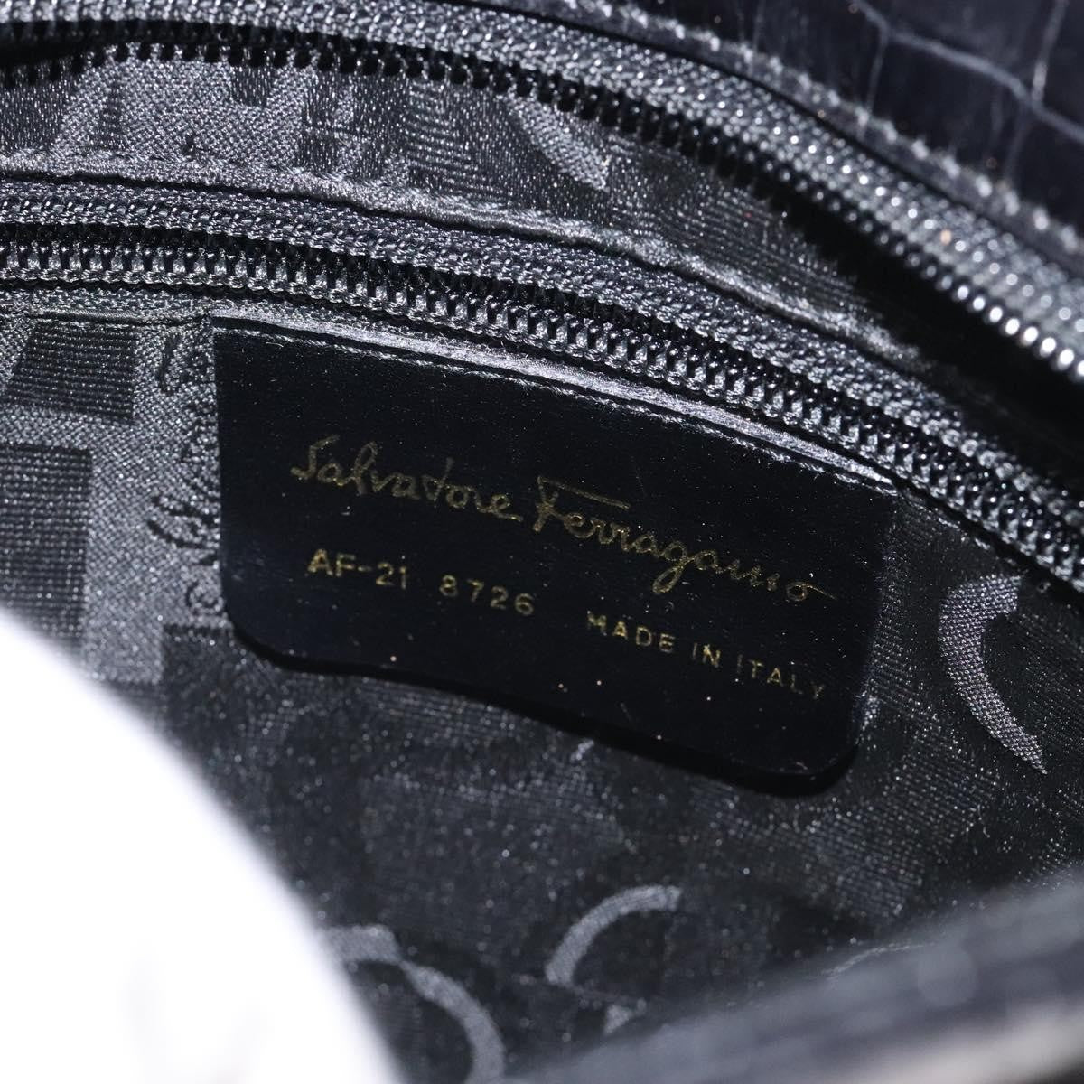 Salvatore Ferragamo Vara shoulder Bag Leather, BLACK, LEATHER, Shoulder bag