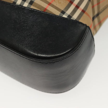 Burberry Shoulder Bag Nova Check Canvas, BEIGE, CANVAS, Shoulder bag