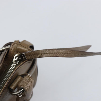 Salvatore Ferragamo Gancini handbag Leather, BROWN, LEATHER, Handbag