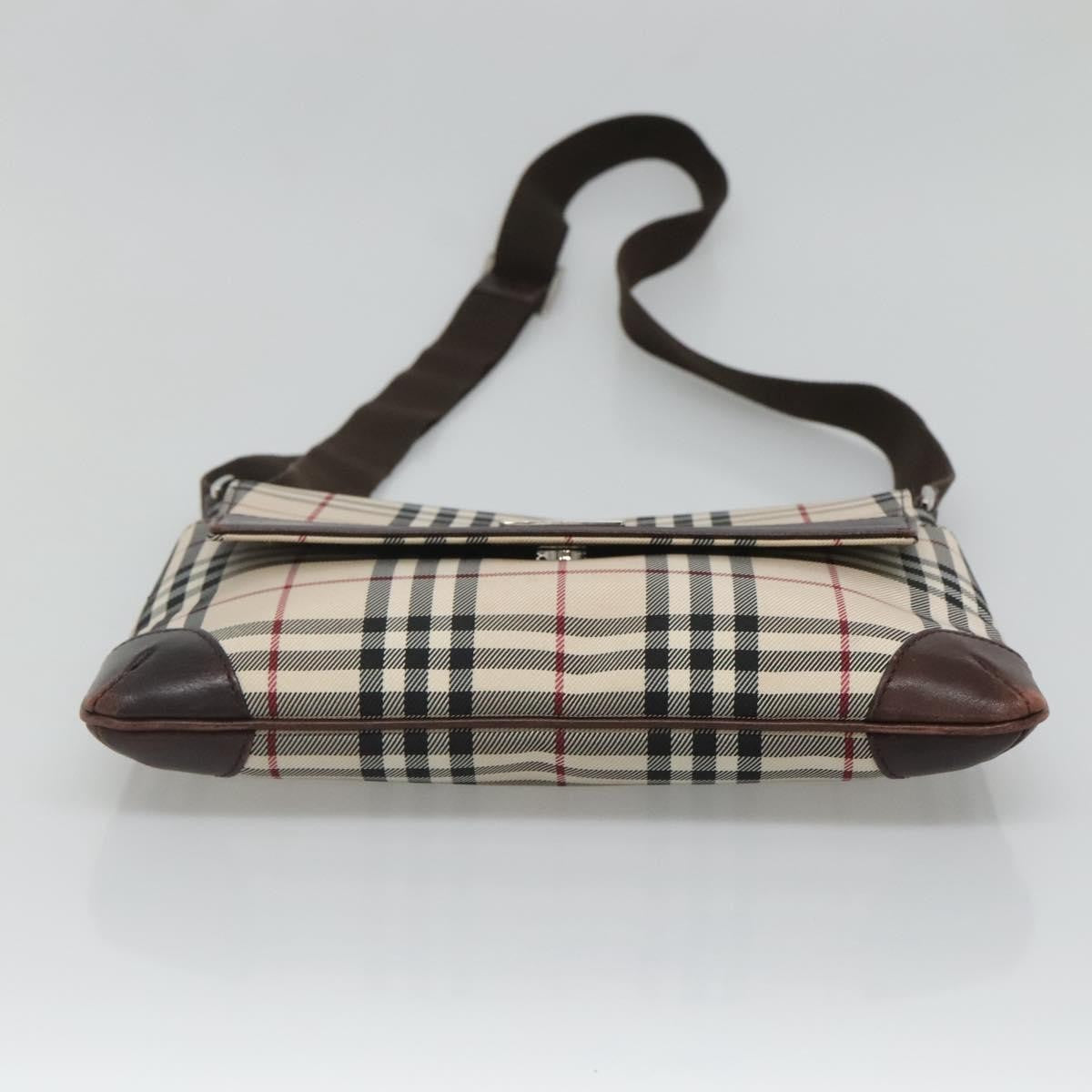 Burberry Nova check Shoulder bag Canvas, BEIGE, CANVAS, Shoulder bag