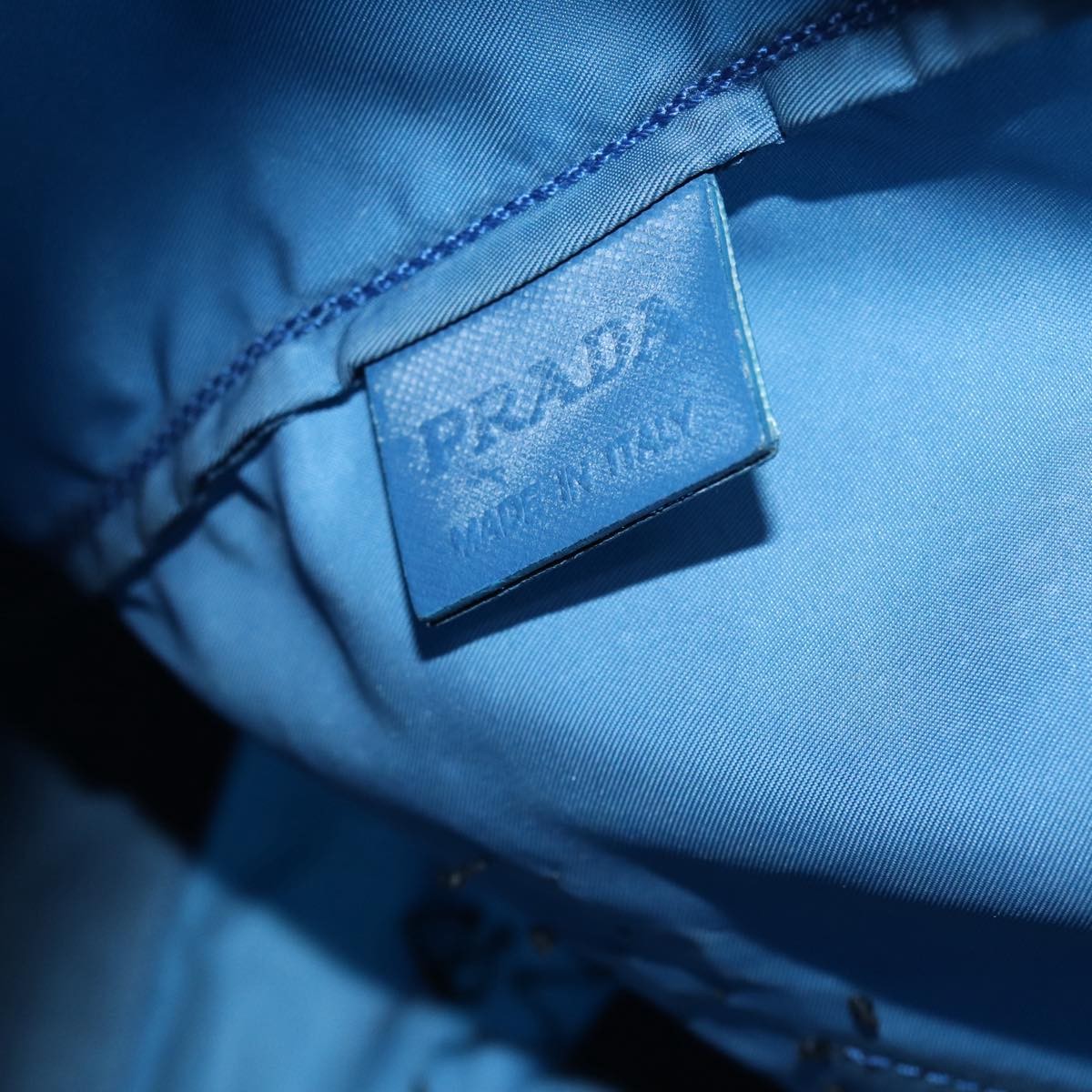 Prada Robot Open Tote Tessuto, BLUE, NYLON, Tote bag