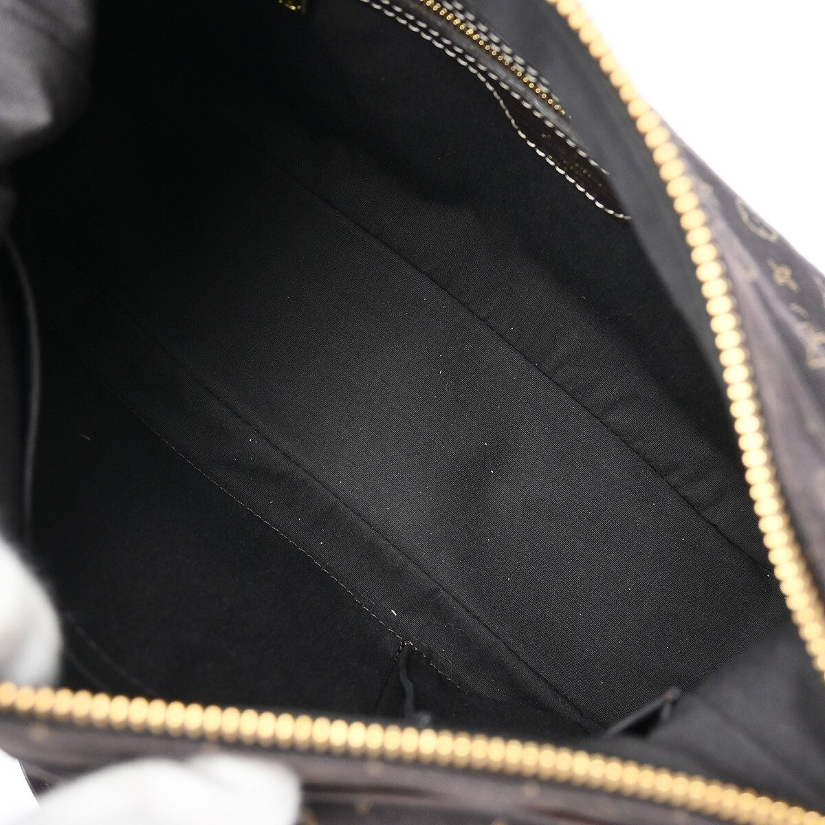 Louis Vuitton Boulogne Handbag Mini Lin, BROWN, CANVAS, Shoulder bag