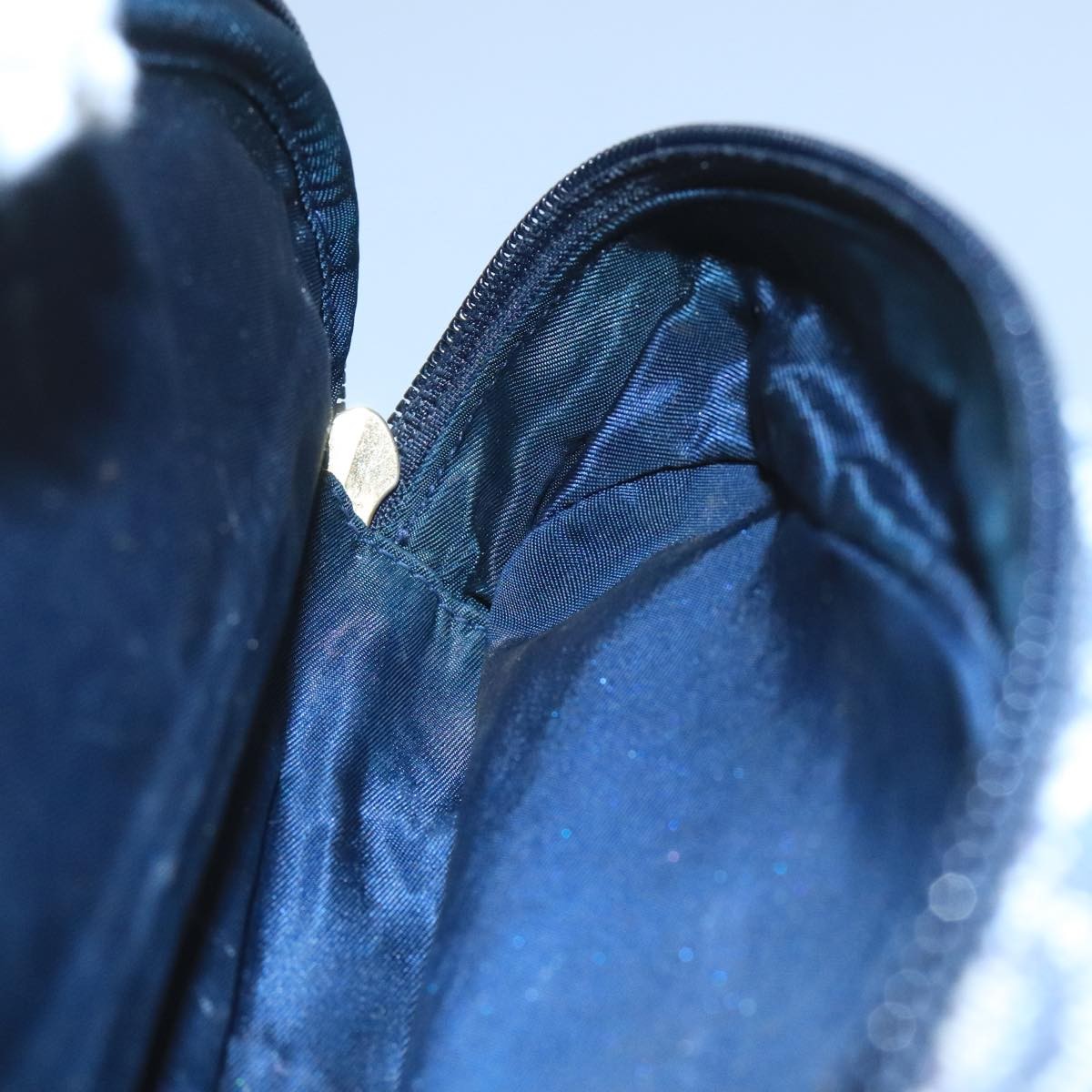 Christian Dior Vintage Saddle Coin Purse Diorissimo Canvas, NAVY, CANVAS, Clutche & pouche