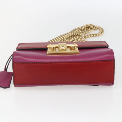 Gucci Padlock Shoulder Bag Leather, RED, LEATHER, Shoulder bag
