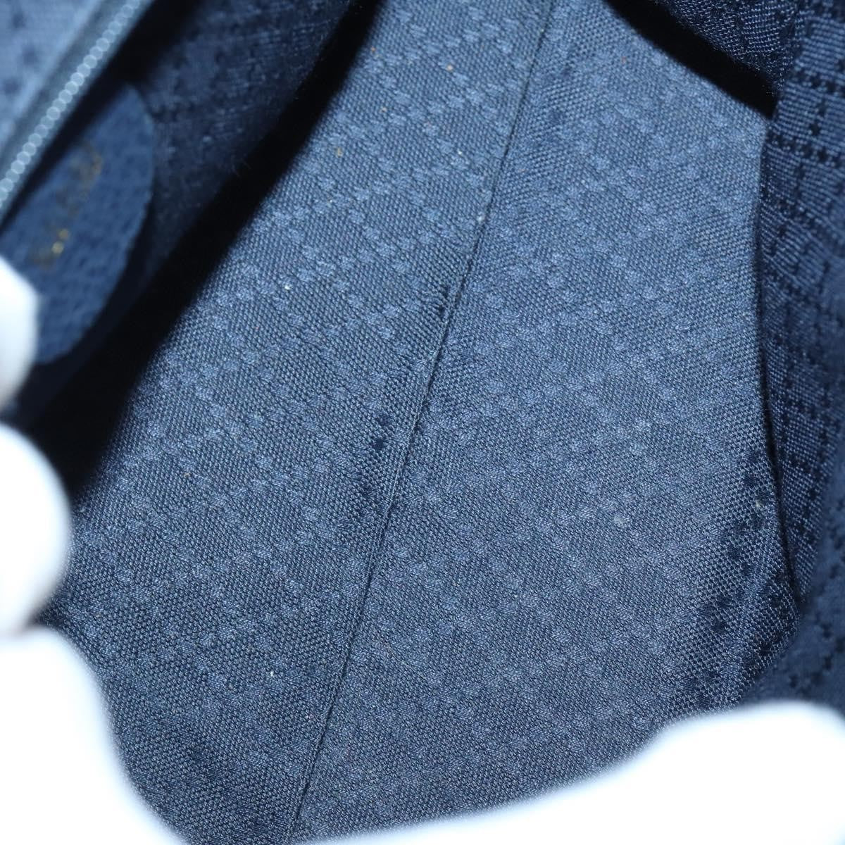 Gucci Vintage Bamboo Front Pocket Tote Suede, NAVY, SUEDE, Handbag