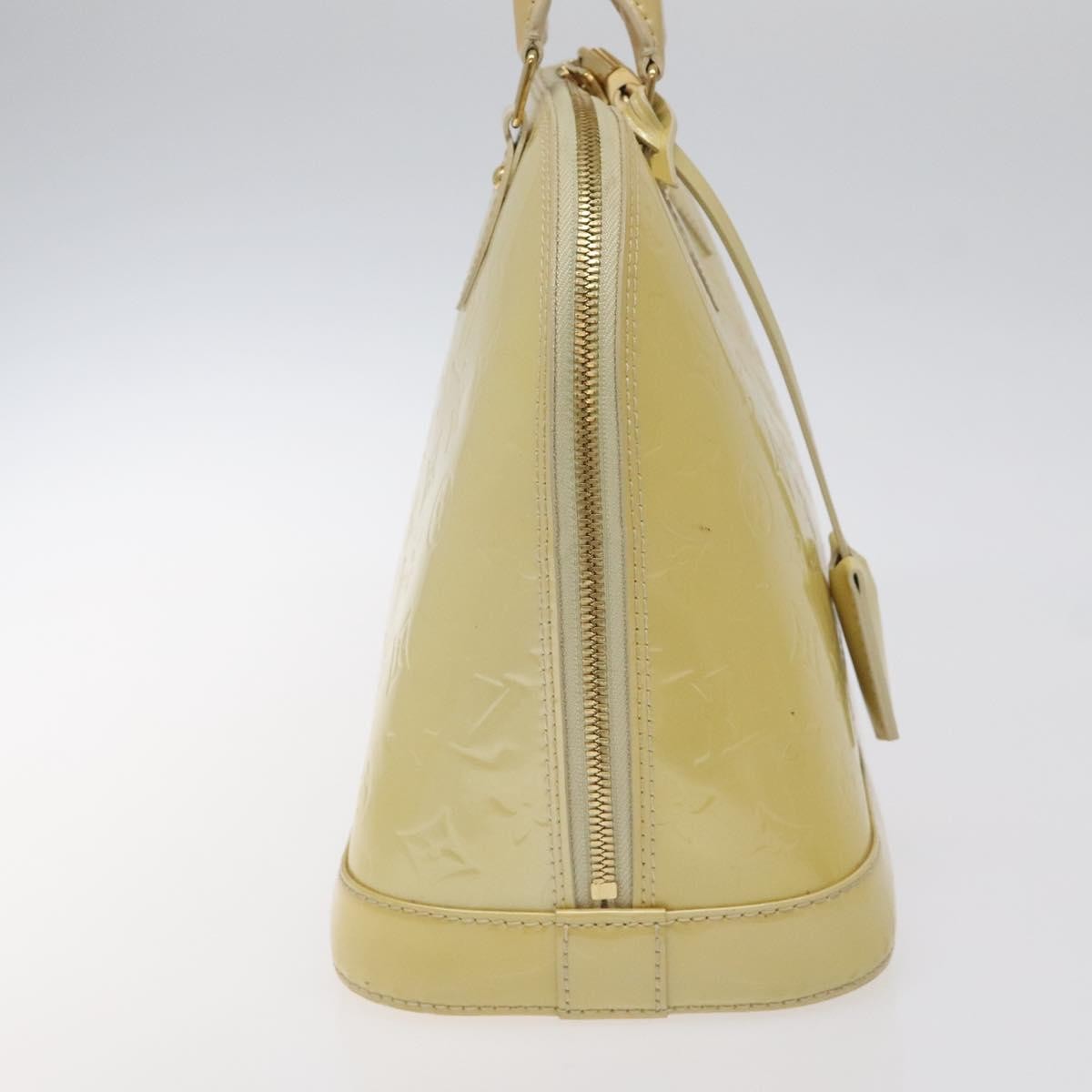 Louis Vuitton Alma Handbag Monogram Vernis, BEIGE, PATENT_LEATHER, Handbag