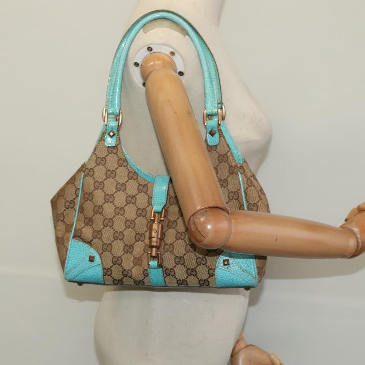 Gucci Joy Bardot Hobo GG Canvas, BEIGE, CANVAS, Shoulder bag