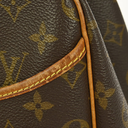 Louis Vuitton Deauville Handbag Monogram Canvas, BROWN, CANVAS, Handbag