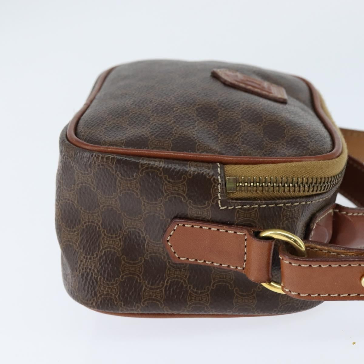 Celine Vintage Macadam Shoulder Bag Canvas, BROWN, CANVAS, Shoulder bag