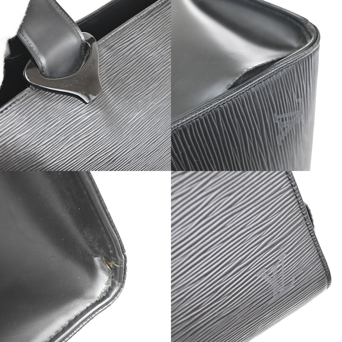 Louis Vuitton Z Gemeaux Tote Epi Leather, BLACK, LEATHER, Tote bag