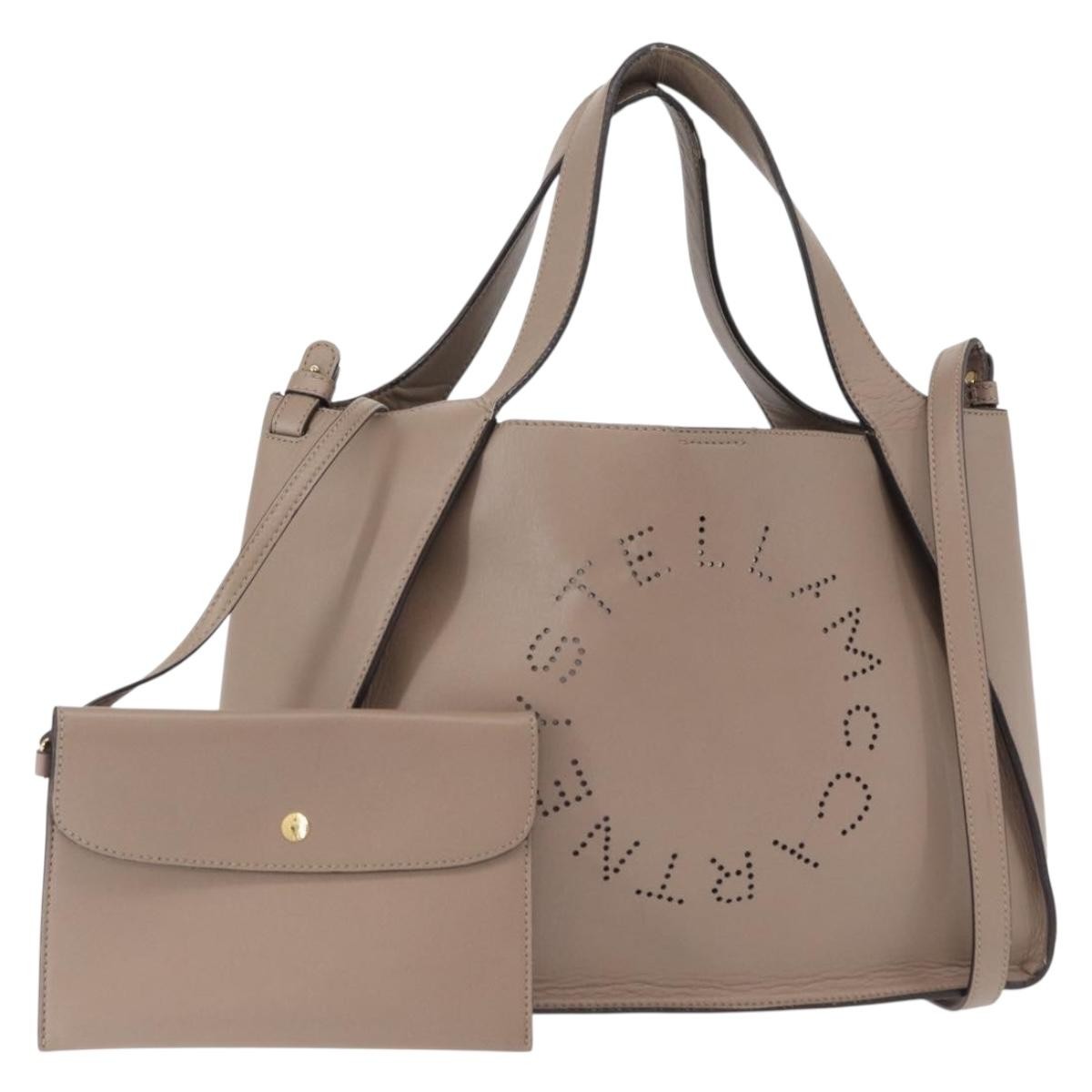 Stella McCartney Alter Tote Perforated Faux Leather, BEIGE, SYNTHETIC, Tote bag