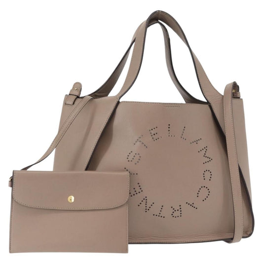 Stella McCartney Alter Tote Perforated Faux Leather, BEIGE, SYNTHETIC, Tote bag