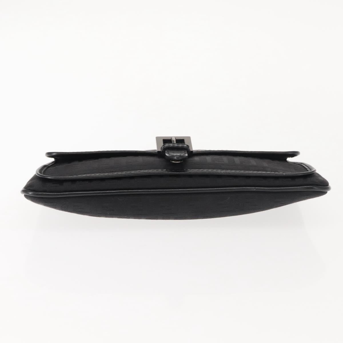 Fendi FF Logo Pouch Canvas, BLACK, CANVAS, Clutche & pouche
