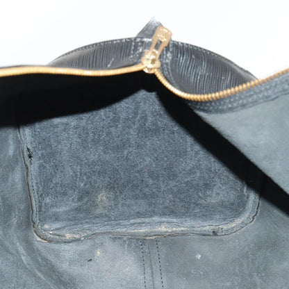 Louis Vuitton Keepall Bag Epi Leather, BLACK, LEATHER, Travel bag