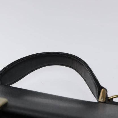 Burberry Convertible Briefcase Leather with London Check Coated Canvas, BLACK, LEATHER, Briefcase