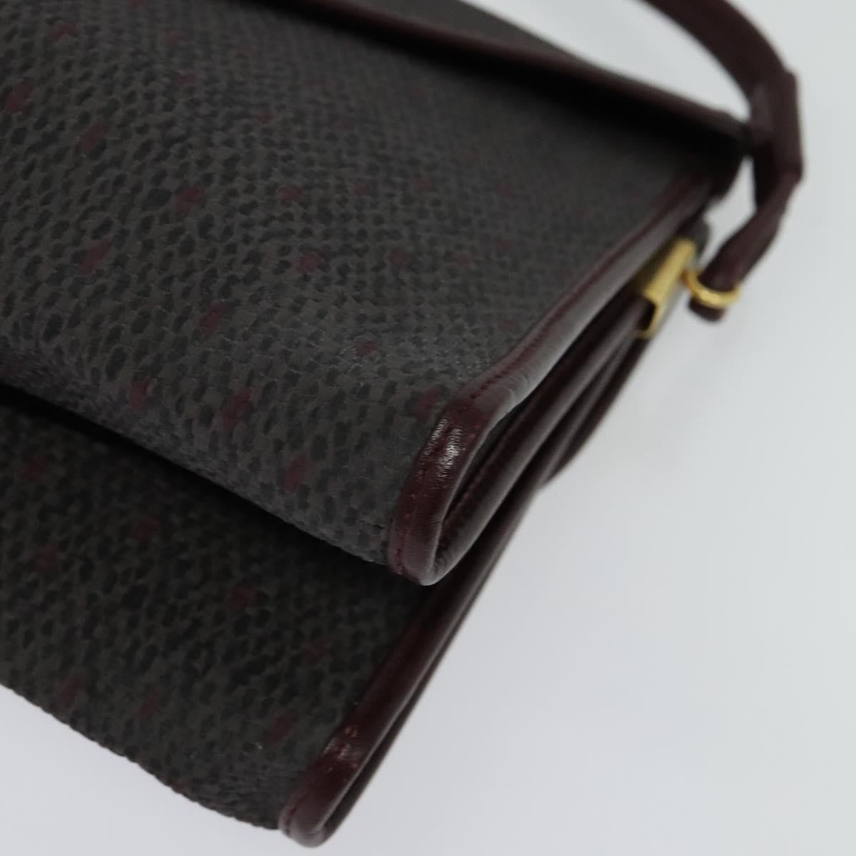 Saint Laurent Vintage Shoulder Bag Canvas, BURGUNDY, CANVAS, Shoulder bag