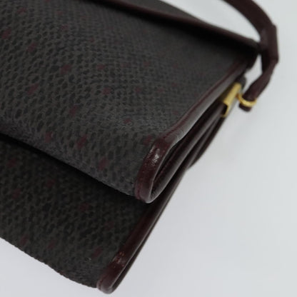 Saint Laurent Vintage Shoulder Bag Canvas, BURGUNDY, CANVAS, Shoulder bag