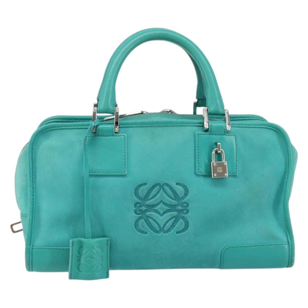 Loewe Amazona Bag Suede, TURQUOISE, SUEDE, Handbag
