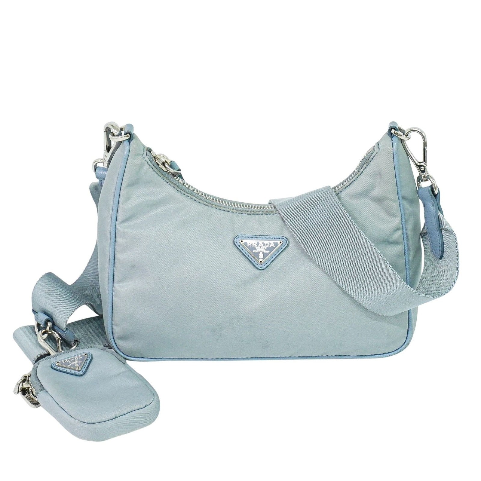 Prada Re-Edition 2005 Shoulder Bag Tessuto, Blue, Nylon, Shoulder Bag
