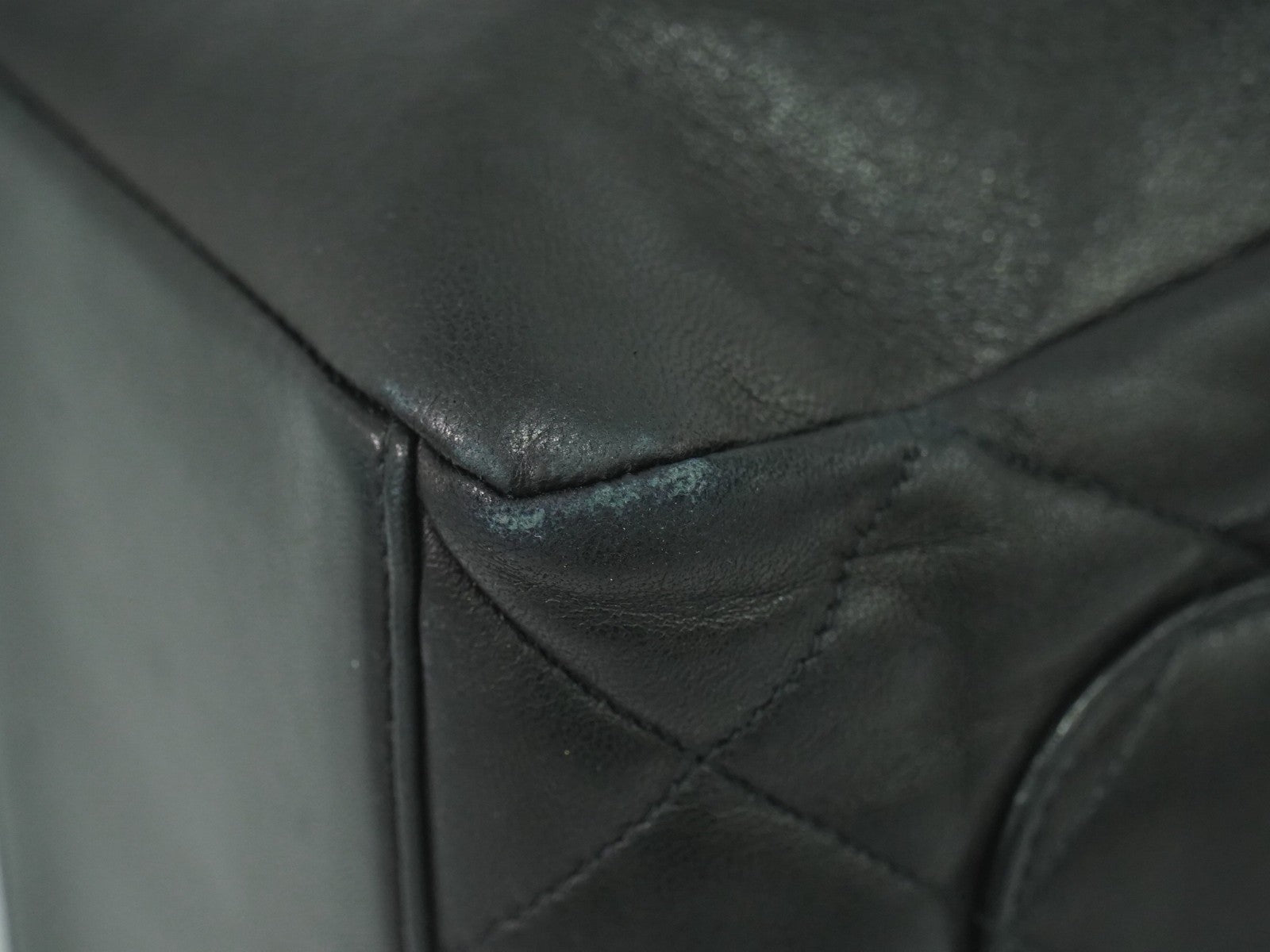 Chanel Vintage ID Bracelet Flap Bag Quilted Lambskin, BLACK, LEATHER, Handbag