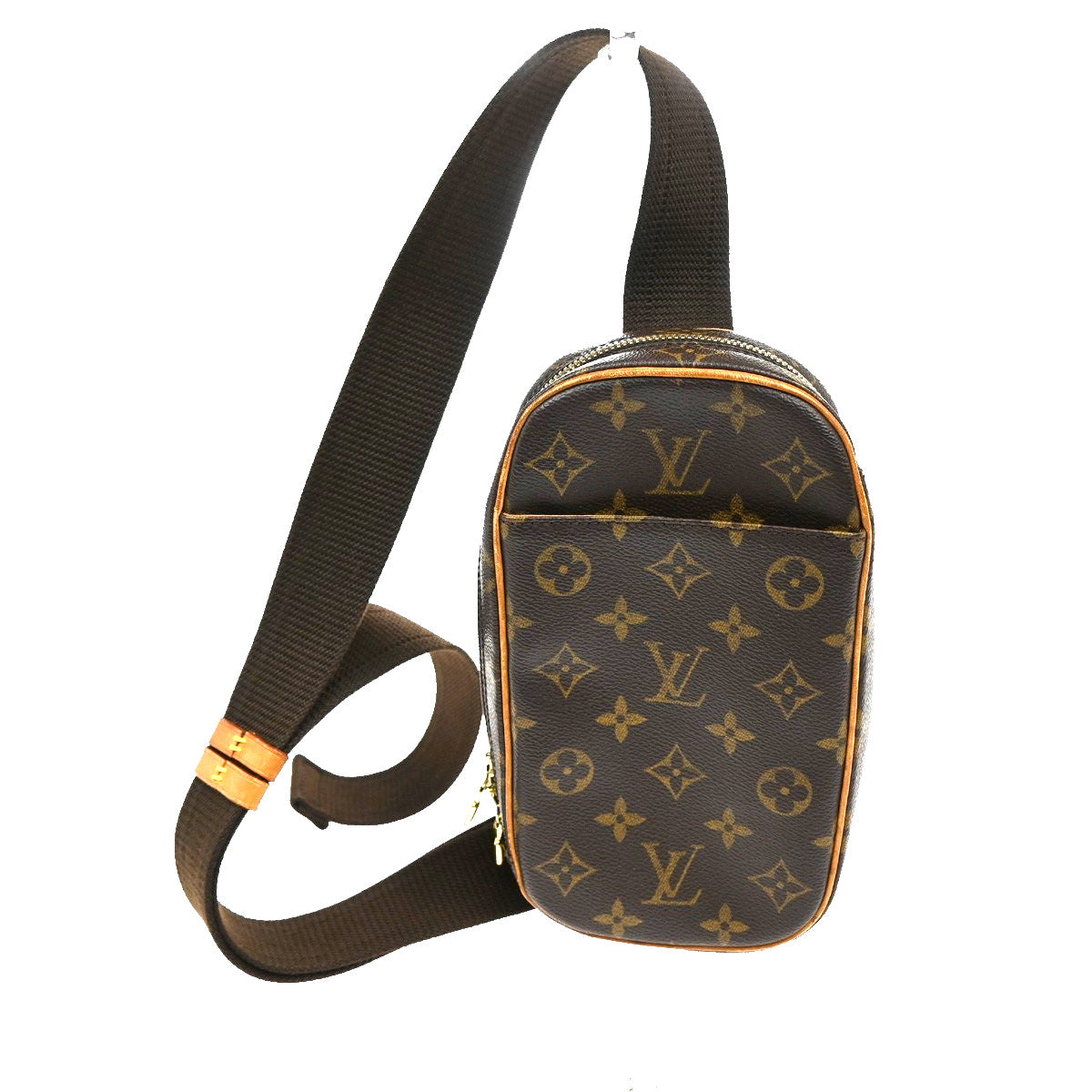 Louis Vuitton Pochette Gange Monogram Canvas, BROWN, CANVAS, Shoulder bag
