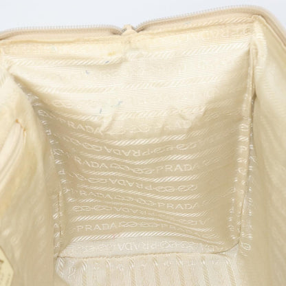 Prada Vintage Handbag Leather, BEIGE, LEATHER, Handbag