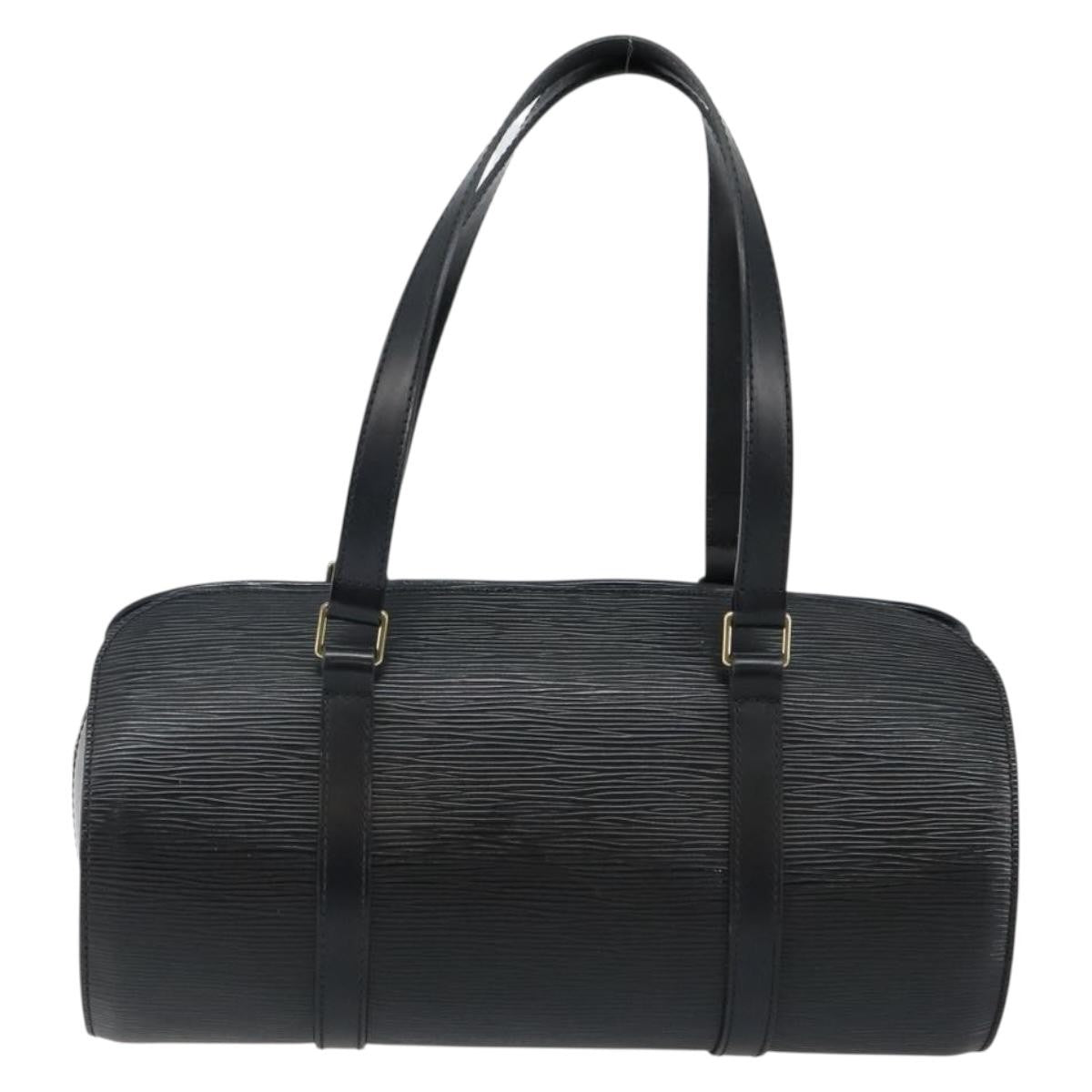Louis Vuitton Soufflot Handbag Epi Leather, BLACK, LEATHER, Handbag
