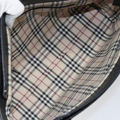 Burberry Handle Tote Leather, BLACK, LEATHER, Tote bag