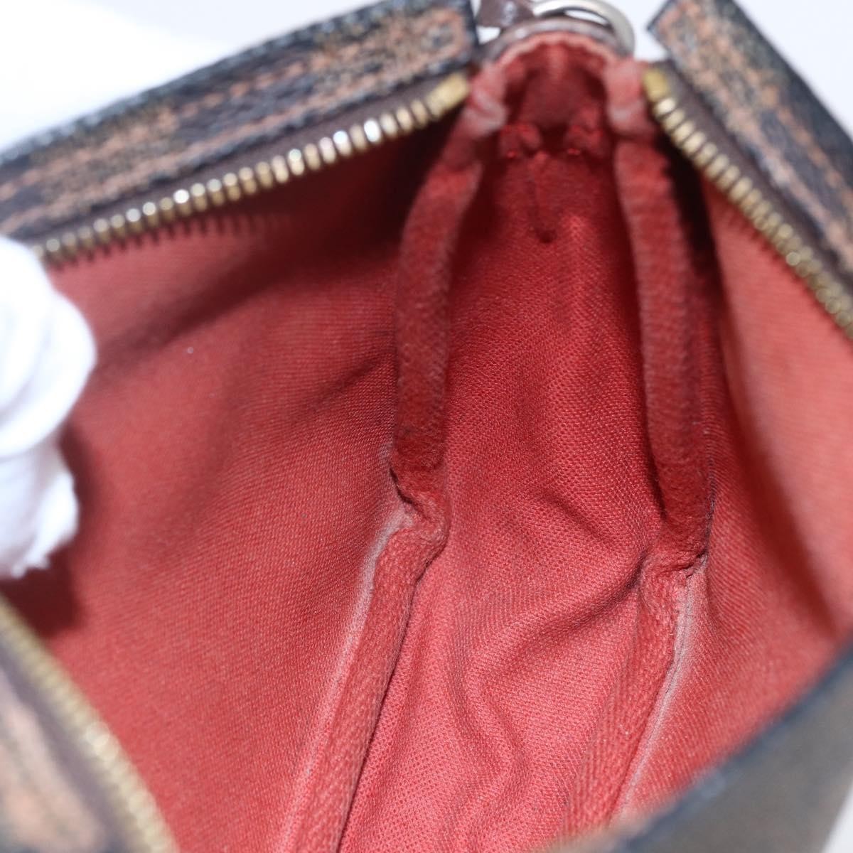 Louis Vuitton Trousse Make Up Bag Damier, BROWN, CANVAS, Clutche & pouche