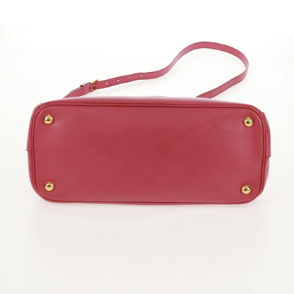 Prada Double Zip Lux Tote Saffiano Leather, Pink, Leather, Handbag