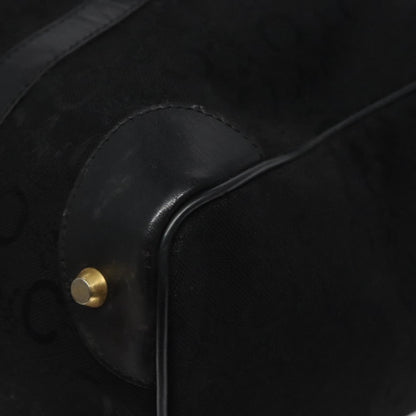 Celine C Sulky Handbag Canvas, BLACK, CANVAS, Handbag