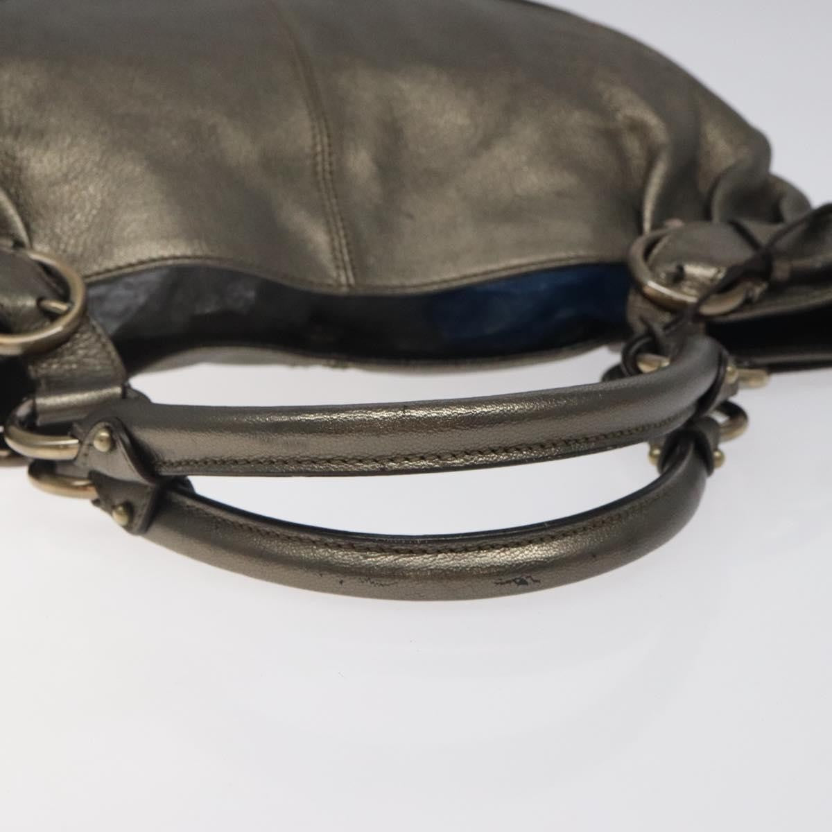 Salvatore Ferragamo Gancini Tote Leather, SILVER, LEATHER, Tote bag