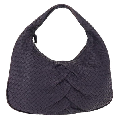 Bottega Veneta Veneta Hobo Pleated Intrecciato Nappa, PURPLE, LEATHER, Shoulder bag