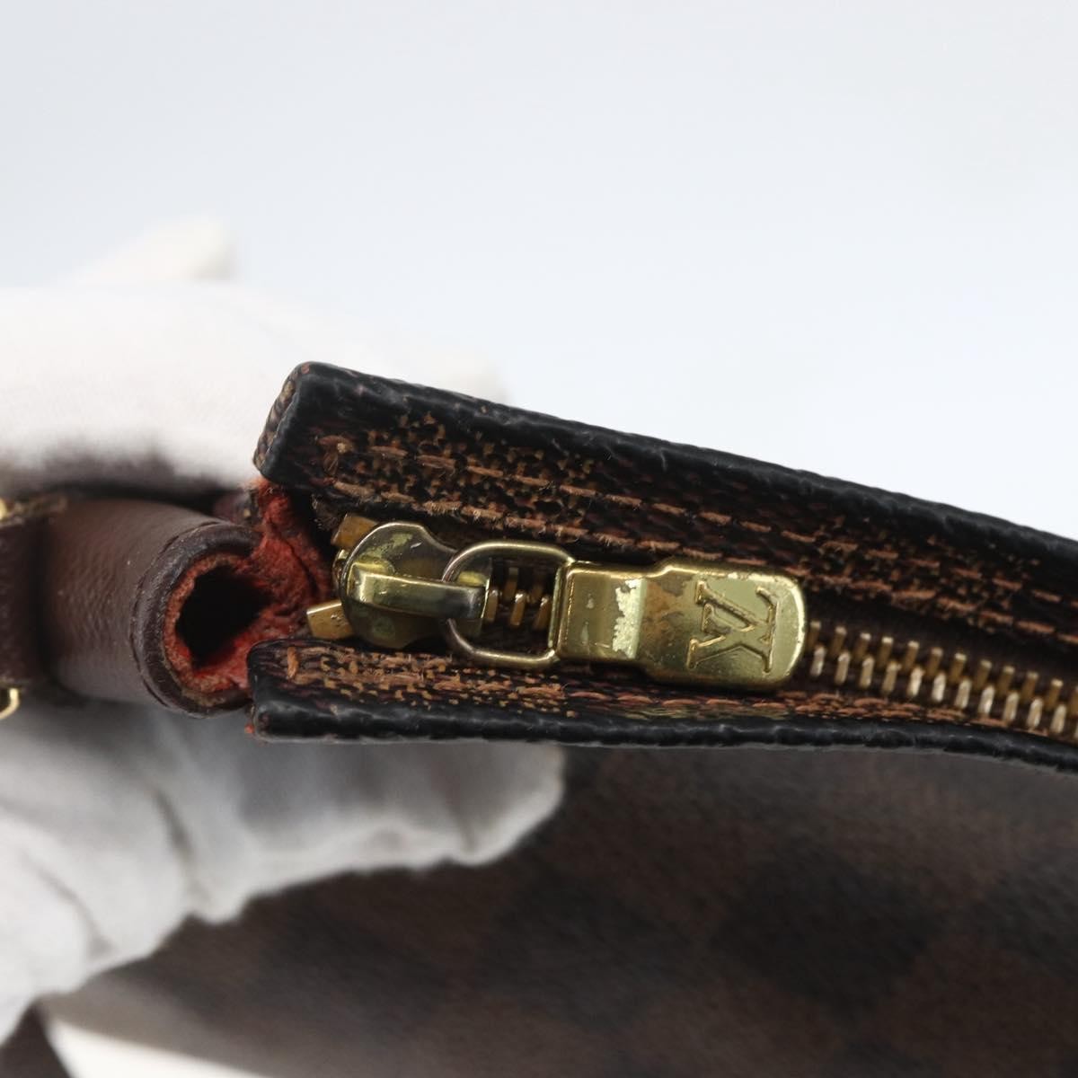 Louis Vuitton Trousse Make Up Bag Damier Canvas, BROWN, CANVAS, Clutche & pouche
