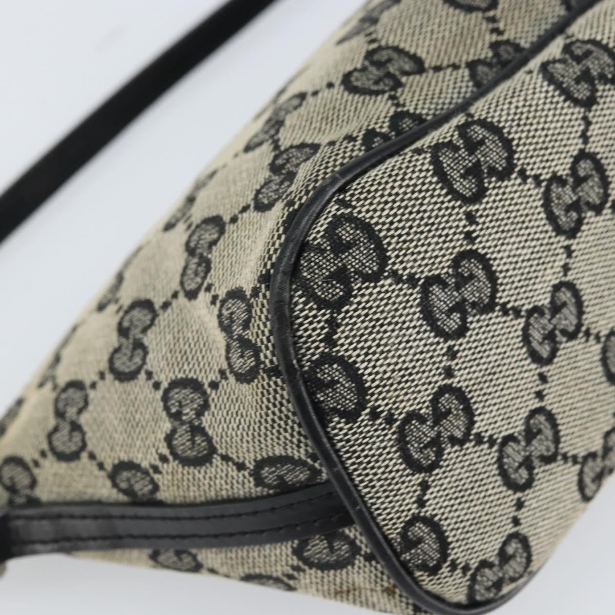 Gucci Vintage Boat Pochette GG Canvas, BLACK, CANVAS, Clutche & pouche