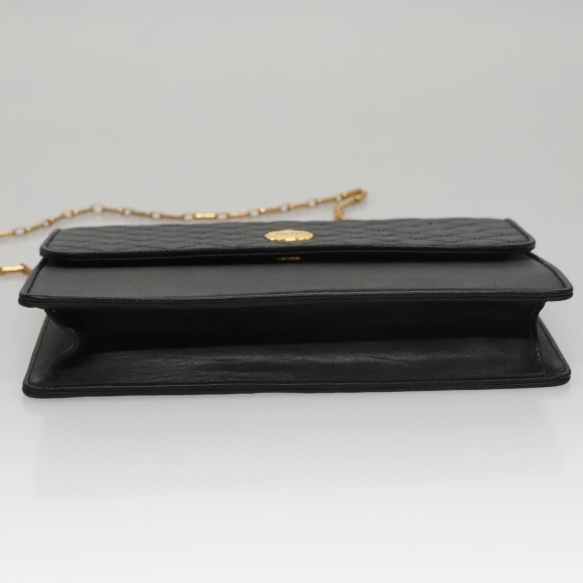 Celine Chain Shoulder Bag Leather, BLACK, LEATHER, Shoulder bag