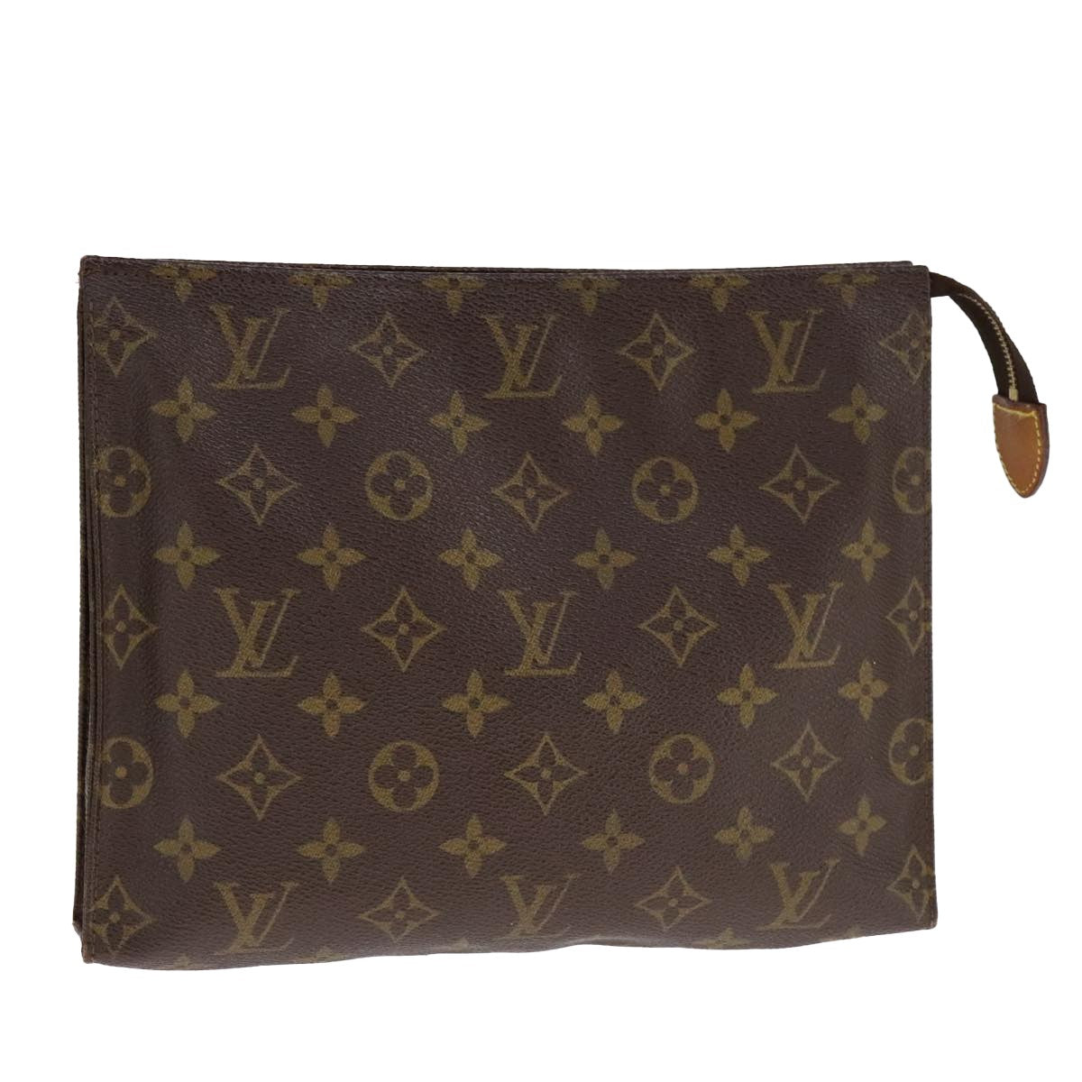 Louis Vuitton Pochette Voyage Monogram Eclipse Canvas, BROWN, CANVAS, Clutche & pouche