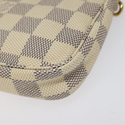 Louis Vuitton Pochette Accessoires Damier, WHITE, CANVAS, Clutche & pouche