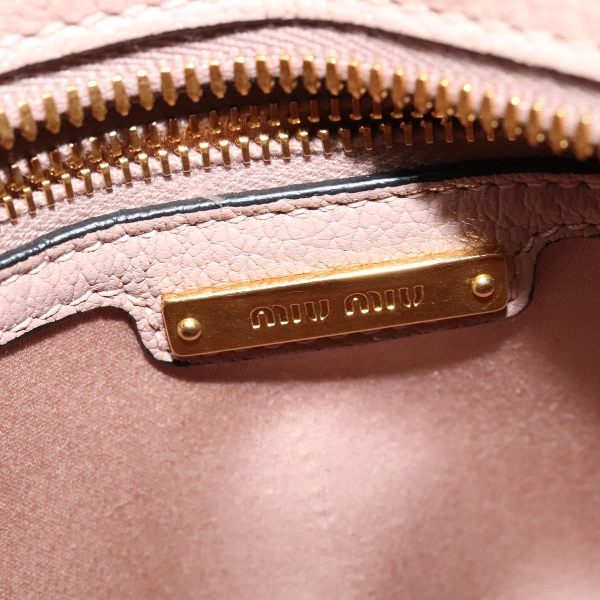 Miu Miu Madras Fiocco Bow Tote Leather, PINK, LEATHER, Tote bag